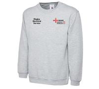 Sweatshirt Noir Brodé Personnalisé NIC EIC Domestic Installer Logo Electricien
