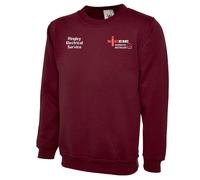 Sweatshirt Noir Brodé Personnalisé NIC EIC Domestic Installer Logo Electricien