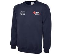 Sweatshirt Noir Brodé Personnalisé NIC EIC Domestic Installer Logo Electricien