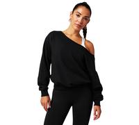 Sweatshirt off shoulder femme Fabletics Year Round Terry Noir 4XL