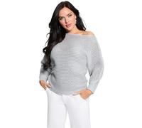 Sweatshirt Off Shoulder femme Guess Poa Metallic Bleu L