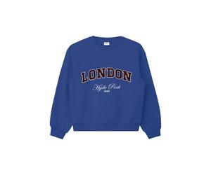Sweatshirt oversize avec broderie et imprimÃ© floquÃ© - intÃ©rieur brossÃ© fille s.Oliver Bleu 15/16 ans