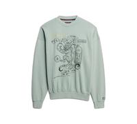 Superdry Sweatshirt Tokyo Narrative Oversized Vert M Femme