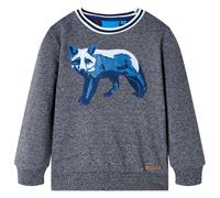 Sweatshirt pour Enfants Tout-petits Imprimé Renard Bleu Marine Mélange 116 vidaX
