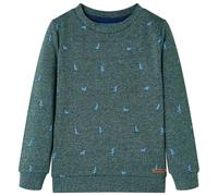 Sweatshirt pour enfants vert foncé mélange 116 vidaXL