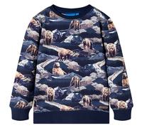Sweatshirt pour Enfants Vêtement Tout-petits Imprimé Ours Bleu Marine 128 vidaXL