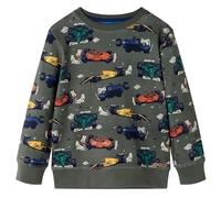 Sweatshirt pour Enfants Vêtement Tout-petits Imprimé Voitures de Course Kaki 104