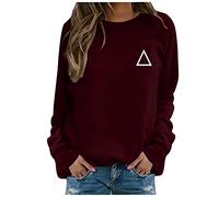 Sweatshirt Pullover géométrique pour Femmes Motifs Occasionnels Empreintes O à Cou Manche complète Chemisier pour Femme