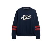 Sweatshirt ras du cou femme Superdry Varsity Script Bleu M