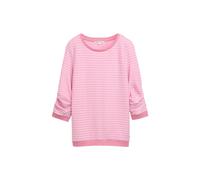 Sweatshirt rayÃ© jacquard femme Tom Tailor Denim Rose S