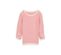 Sweatshirt rayÃ© jacquard femme Tom Tailor Denim Rouge 2XL