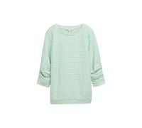 Sweatshirt rayÃ© jacquard femme Tom Tailor Denim Vert S