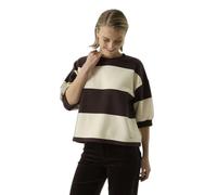 Sweatshirt rayÃ© manches courtes femme Garcia Marron L