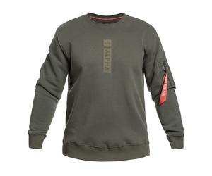 Sweatshirt Reflective Print Sweater Alpha Industries - Dark Olive 3XL