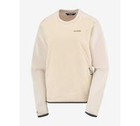 Sweatshirt Salomon Outline Hybrid Warm blanc crème femme - L