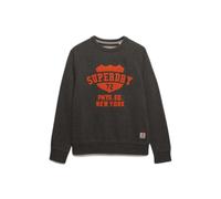 Superdry & Co Sweat-shirt 'Athletic' gris chiné / orange foncé, Taille M