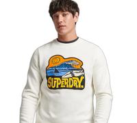 Superdry Vintage Travel Sticker Sweatshirt Blanc L Homme