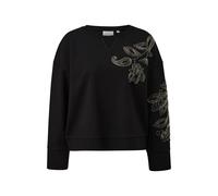 Sweatshirt surdimensionné brodé à strass scintillants femme COMMA Noir 42
