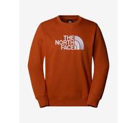 Sweatshirt The North Face Drew Peak Crew orange foncé logo blanc - S