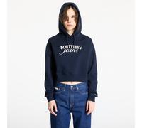 Sweatshirt Tommy Jeans Relaxed Cropped Script Hoodie Blue L