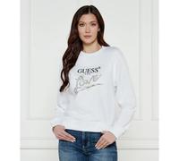 Sweatshirt triangle en dentelle polaire femme Guess Blanc XL