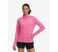 Sweatshirt Under Armour Tech Half Zip Twist rose femme - L