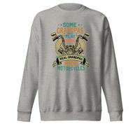 Sweatshirt unisexe pour adulte avec inscription « Some Grandpas Play Bingo Real Grandpas Ride Motorcycles », Anthracite, 3XL