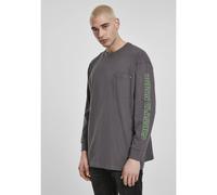 Urban Classics Longsleeve Neon Logo Boxy Pocket Ls T-Shirt, darkshadow, S Homme