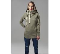 Sweatshirt - URBAN CLASSICS - Ladies Long Logopatch - Vert - Manches longues - Col capuche XS