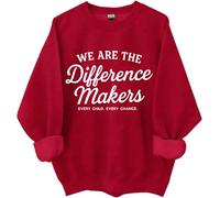 Sweatshirt We Are The Difference Makers, We Are The Difference Makers, chemises amusantes pour femmes et hommes, bordeaux, XL