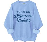 Sweatshirt We Are The Difference Makers, We Are The Difference Makers, chemises amusantes pour femmes et hommes, bleu ciel, S