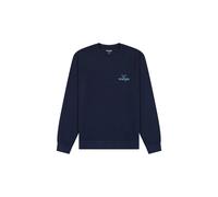 Wrangler, Homme, Sweatshirts et sweats à capuche, Bleu, Taille: M Sweat Col Rond Bleu avec Logo