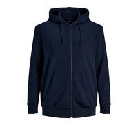 Sweatshirt zippÃ© Ã capuche grande taille Jack & Jones Basic Bleu Bleu 7XL