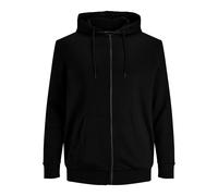 Sweatshirt zippÃ© Ã capuche grande taille Jack & Jones Basic Noir Noir 7XL