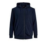 Sweatshirt zippé à capuche grande taille Jack & Jones Basic Bleu - navy blazer XXXXXL