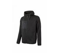 U-Power Sweat-shirt Rainbow entièrement zippé poches polaire capuche réglable Black Carbon L