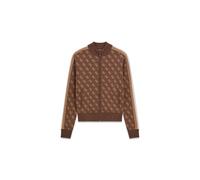Sweatshirt zippé femme Guess Aneira 4G Marron S
