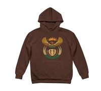 Sweatshirts À Capuche Femmes Doublure Polaire Imprimé Graphique Afrique du Sud Emblème National Pull Hoodie Hauts Streetwear Vintage Pull De Détente Athleisure du XS Au XL