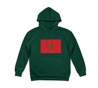Sweatshirts À Capuche Femmes Doublure Polaire Imprimé Graphique Maroc Drapeau Pull Hoodie Hauts Streetwear Vintage Pull De Détente Athleisure du XS Au XL