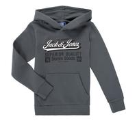 Sweatshirts à capuche garcons Jack & Jones JJELOGO SWEAT HOOD Gris 13 ans