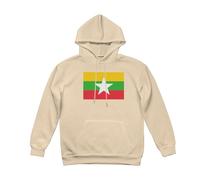 Sweatshirts À Capuche Hommes Doublure Polaire Imprimé Graphique Birmanie Drapeau Pull Hoodie Hauts Streetwear Vintage Pull De Détente Athleisure du S Au 3XL