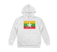 Sweatshirts À Capuche Hommes Doublure Polaire Imprimé Graphique Birmanie Drapeau Pull Hoodie Hauts Streetwear Vintage Pull De Détente Athleisure du S Au 3XL