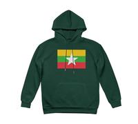 Sweatshirts À Capuche Hommes Doublure Polaire Imprimé Graphique Birmanie Drapeau Pull Hoodie Hauts Streetwear Vintage Pull De Détente Athleisure du S Au 3XL