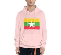 Sweatshirts À Capuche Hommes Drapeau Imprimé Graphique Birmanie Drapeau Pull Hoodie Hauts Streetwear Vintage Pull De Détente Athleisure du S Au 4XL