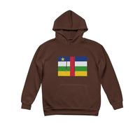 Sweatshirts À Capuche Mode Femmes Doublure Polaire Manches Longues Vintage Lacets Sweatshirts Afrique Centrale Drapeau Imprimé Chemises Cordon Hoodie Hauts pour Usage Quotidien