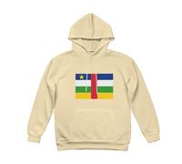 Sweatshirts À Capuche Mode Femmes Doublure Polaire Manches Longues Vintage Lacets Sweatshirts Afrique Centrale Drapeau Imprimé Chemises Cordon Hoodie Hauts pour Usage Quotidien