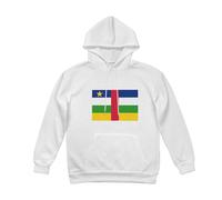 Sweatshirts À Capuche Mode Femmes Doublure Polaire Manches Longues Vintage Lacets Sweatshirts Afrique Centrale Drapeau Imprimé Chemises Cordon Hoodie Hauts pour Usage Quotidien