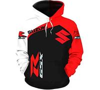 Sweatshirts à Capuche Unisexes Pull Over 3D pour S.u.z.u.k.i Print Hooded Tops Casual Long Sleeve Motorcycle Hoodie Sports Jumpers with Pockets.-D||XL