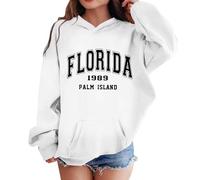 Sweatshirts B B Fille - À Capuche Et Confortabless À Manches Longues avec Imprimés De Lettres Uniques Parfaits pour Un Usage Quotidien Et Les Fêtes d'halloween (White 3-4 Years)