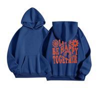 Sweatshirts B B Fille - À Capuche Et - Shirts Jolis Pulls Imprimés avec Capuche Et Poches pour Un Usage Quotidien Une Couche d'hiver Parfaite pour Les Enfants De 2 À 13 Ans (Navy 5-6 Years)